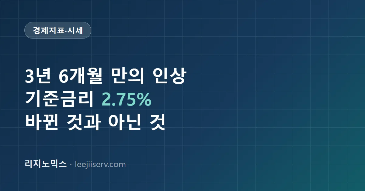 3년 6개월 만의 인상 전환 — 2026년 7월 금통위가 바꾼 것과 바꾸지 않은 것